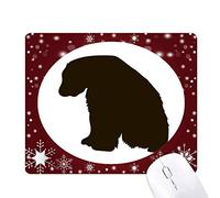 Beauty Gift l'ours Polaire Noire la représentation Animale Tapis de Souris en Hiver Flocon de Neige