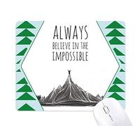 Beauty Gift pensons Impossible Black Blanc Tapis de Souris Green Pine Tree Tapis en Caoutchouc