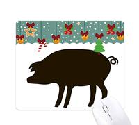 Beauty Gift Porc Noir la représentation Animale Tapis de Souris en Jeu - Office Mat noël