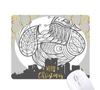 Beauty Gift vol d'oiseau Ligne Peinture la Nuit de noël, Tapis de Souris en Caoutchouc