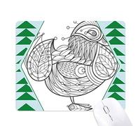 Beauty Gift vol d'oiseau Ligne Peinture Tapis de Souris Green Pine Tree Tapis en Caoutchouc