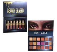 BEAUTY GLAZED 18 Couleurs brillant Glitter Fard à Paupières Palette Matte Smokey Ombre à Paupières & 6 Couleurs liquid lipstick mat lèvres gloss Makeup Set #2