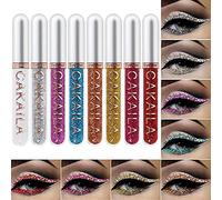 Beauty Glazed Ensemble d'eye-liner à paillettes liquides de 8 couleurs, gel liquide mat facile appliquer, crayons paupières colorés pour le maquillage des yeux, anti-taches # 03