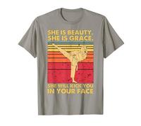 Beauty Grace Karaté Girl Taekwondo Kick Face Arts Martiaux T-Shirt