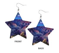 Beauty Grand Canyon Boucles d'oreilles élégantes en cuir Motif étoile Accessoires tendance et uniques pour un usage quotidien, taille unique