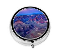 Beauty Grand Canyon Lot de 2 piluliers ronds de poche avec 3 compartiments décoratifs et portables