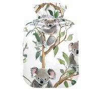Beauty Koala Bouillotte blanche avec housse souple, sac à eau de 2 L pour chauffe-cou, épaules chaudes, crampes menstruelles, compresas calientes para el vientre