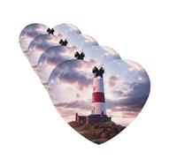 Beauty Lighthouse Lot de 4 cartes désodorisantes pour voiture pour homme et femme - Accessoires de voiture mignons - Diffuseur de parfum durable à suspendre - Tablettes d'aromathérapie pour voiture