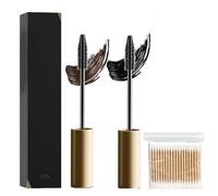 Beauty Mascara de beauté pour femmes âgées - noir allongeant et épaississant, imperméable et résistant à la transpiration, longue durée, non salissant (Black+Brown)