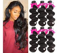 Beauty Princess Lot de 3 trames de cheveux brésiliens vierges ondulés 8A non transformés (18, 20, 20)