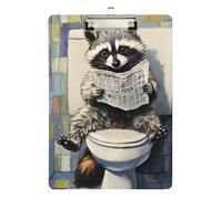 Beauty Raccoon Porte-bloc rétro pour toilettes avec trou standard pour enseignant infirmier, taille 22,9 x 30,5 cm