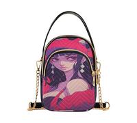 Beauty Red Petit sac à bandoulière sexy tendance avec plusieurs poches pour la course à pied