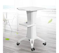 Beauty Salon Chariot à roulettes portable multifonction avec compartiment de rangement et roue universelle Blanc pour instrument de beauté