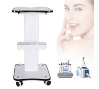 Beauty Salon - Chariot de maquillage, Desserte à Roulettes, Meuble a Roulette - Avec compartiment de rangement - Portable - Multifonction - 34 x 38 x 69 cm - Blanc