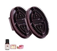 Beauty Salon Professional Custom Meridian Brush,Capricorn Meridian Massage Brush,Full Body Relaxation Comb,Meridian Brush Massage Brush,Meridian Handheld Massage Brush (2 pcs-Brown)