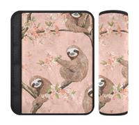 Beauty Sloth Peach Lot de 2 coussinets de ceinture de sécurité pour sangle d'épaule Protège votre cou et vos épaules pour camion