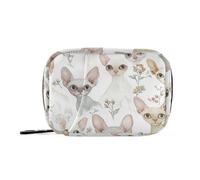 Beauty Sphynxcats Sac médical avec compartiments amovibles réutilisable 7 jours pour sac à main Blanc