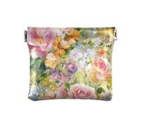 Beauty Spring Flowers District of American Beauty Rose Libellule and The Bee_4 Porte-monnaie en cuir PU étanche pour homme femme voyage monedas para carro