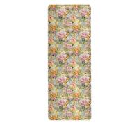 Beauty Spring Flowers District of American Beauty Rose Libellule et The Bee_4 Tapis de yoga antidérapant pour extérieur imprimé, antidérapant, tapis de yoga et sac tapete para ejercicio 71 x 26