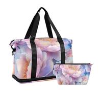 Beauty Spring Flowers Lot de 2 sacs de sport avec sangle réglable pour voyage en avion, fleurs de printemps beauté, 1 size