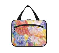 Beauty Spring Flowers Tennessee Iris Grande trousse de toilette à suspendre pour femme avec crochet, sac à médicaments chic design pour femme voyage voyage cartera para maquillaje L