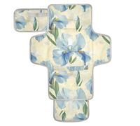 Beauty Spring Fresh Tapis à langer réutilisable pour bébé Motif fleurs bleues