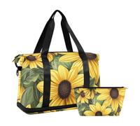 Beauty Spring Grand sac de sport avec sangle réglable pour entraînement multifonction Motif marguerites Jaune, Beauty Spring Yellow Daisy, 1 size