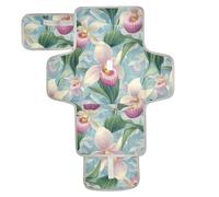 Beauty Spring Matelas à langer réutilisable avec poche en tissu imperméable pour bébé fille et garçon Motif fleurs violettes