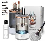 Beauty Swirl Lot de 2 nettoyeurs de pinceaux de maquillage électrique Cozy Luna pour un nettoyage en profondeur de tous les types de pinceaux (Plug-in)