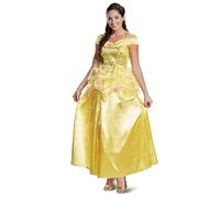 Beauty & The Beast Deluxe Classic Belle Fancy Dress Costume for Adults Large