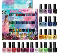 Beauty4britain Envie De Color Ensemble De Vernis À Ongles - Collection Complète De 24 Couleurs Vives, Nacrées, Pastel Et Classiques Dans Une Boîte Design (Ensemble B)