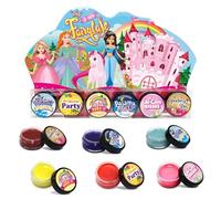 Beauty4Britain Princess Fairytale Lot de 6 baume à lèvres pour enfants, nourrissant, non coloré brillant, parfum fruité et chocolat, ensemble de baume à lèvres pour filles (Princess)