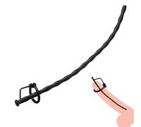 Beauty7 bodytoys sounding-vibe Clé pénis en silicone avec 2 anneaux de pénis plug d'urètre avec alésage pénis plug hommes masturbation Sex Jouet taille L