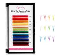 Beauty7 Colored Lash Extension EASY FAN Volume Russe D Curl 0,05mm Colorés Extension de Cils Individuels 15mm Longer Cluster Lash Cils a Cils Plateau Semi Permanents Faux Cils