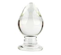 Beauty7 Enorme Bouchon en Verre de Tete, Plug Anale Dilatation Clair, Extra Large Massager Anal Butt Plug Verre Gode - Diametre 5.9cm