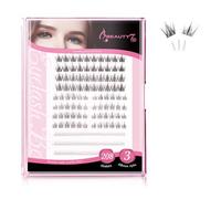 Beauty7 Faux Cils Individuel 208pcs Volume Cluster 11-14 mm Faux Cils 3 in 1 Individuel DIY Extensions de Cils Réutilisable Cluster