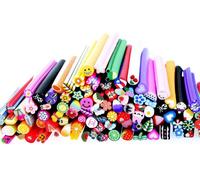 Beauty7 Nail Art 100pcs 3D Bâtons Canes Fimo Fruit Ongle Déco de Autocollantes