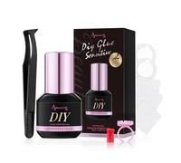 Beauty7 Sensitive Colle Extension de Cils avec Pince Non Stimulation, Cils Adhésif Non Stimulation Tenue Super Forte, Colle Extension de Cils, 1s Seche Rapide, 10 Jours Rétention