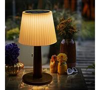 Beautyard Lampe de table solaire pour extérieur et intérieur - 3 modes d'éclairage, lampe de bureau solaire sans fil à DEL sans fil avec chaîne de traction pour jardin, terrasse, jardin, chambre à