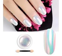 BEAUTYBIGBANG 1 poudre de paillettes sirène pour ongles nacre coquillage poudre scintillante jolie paillettes laser scintillantes décorations d'ongles pigments décoration pour le corps et le visage