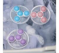BEAUTYBIGBANG Collecteur de poils réutilisables pour machine à laver, attrape-poils d'animaux domestiques, balle de nettoyage pour vêtements de chien et chat (3 filtres à poils flottants)
