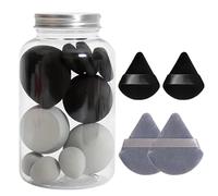 Beautyblenderss Lot de 14 éponges de maquillage pour fond de teint | éponge de maquillage | houppette triangulaire | éponge de maquillage pour les doigts | mini éponges de maquillage | pour crèmes