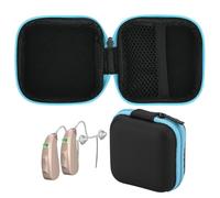 Beautyflier Étui de protection pour appareils auditifs, boîte de rangement étanche et résistante aux chutes pour appareil auditif, mini étui pour amplificateur auditif, amplificateur de son personnel