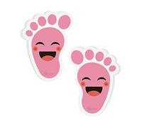 Beautyflier Lot de 20 paires de stickers autocollants pour enfants Motif empreintes de pieds de dessin animé pour plancher Motif animaux à distance sociale pour chambre d'enfant