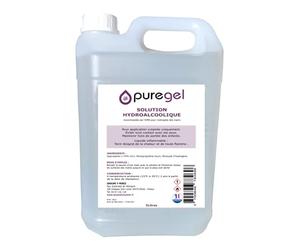 BeautyfulCenter | Puregel | Solution Hydro-Alcoolique Main Bidon de 5 Litres, Lotion désinfectante main - Fabrication Française
