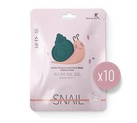 Beautykei Masque Facial Gelée Escargot Revitalisant Hydratant Anti-âge 10 Pack Coton Premium Tous Types Peau Soin Spa Cadeau Femmes