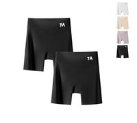 Beautykomi/Dotted Xin Sous-vêtement en soie glacée pour femme Taille haute Contrôle du ventre Culotte lifting des hanches en soie glacée, 2 pièces D-D, XL