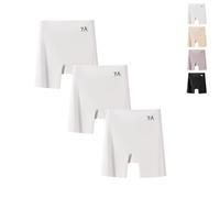 Beautykomi/Dotted Xin Sous-vêtement en soie glacée pour femme Taille haute Contrôle du ventre Culotte lifting des hanches en soie glacée, 3 pièces, 3XL