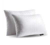 Beautyrest Lot de 2 housses de coussin douces en plumes d'oie, 500 fils au pouce carré, 50,8 x 71,1 cm, grand lit, coussin de soutien pour dormir sur le côté et sur le dos, blanc 2