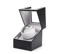 BeautySay ABC Remontoir automatique pour 1 montre - Boîte à montre rotative automatique pour montres automatiques - Moteur silencieux - Fonctionne sur piles ou adaptateur secteur (PU noir)